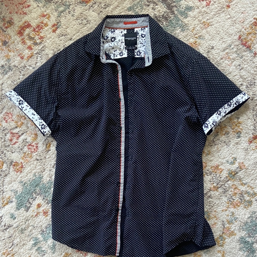 Denim & Flower Muscle Sleeve Button Down